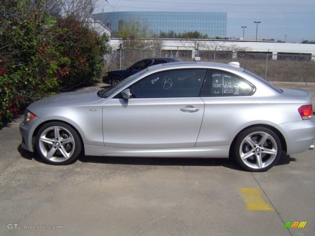 2008 1 Series 135i Coupe - Titanium Silver Metallic / Black photo #14