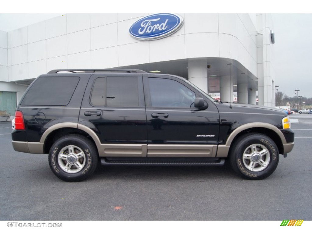 Black Clearcoat 2002 Ford Explorer Eddie Bauer Exterior Photo #77359271