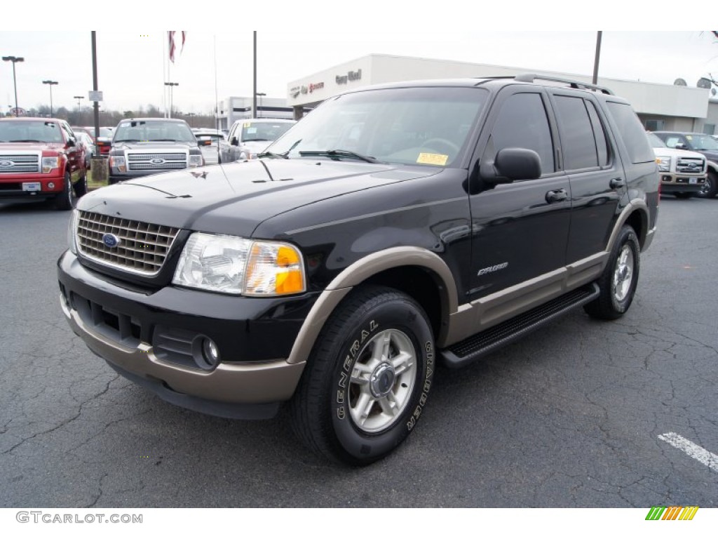 Black Clearcoat 2002 Ford Explorer Eddie Bauer Exterior Photo #77359386