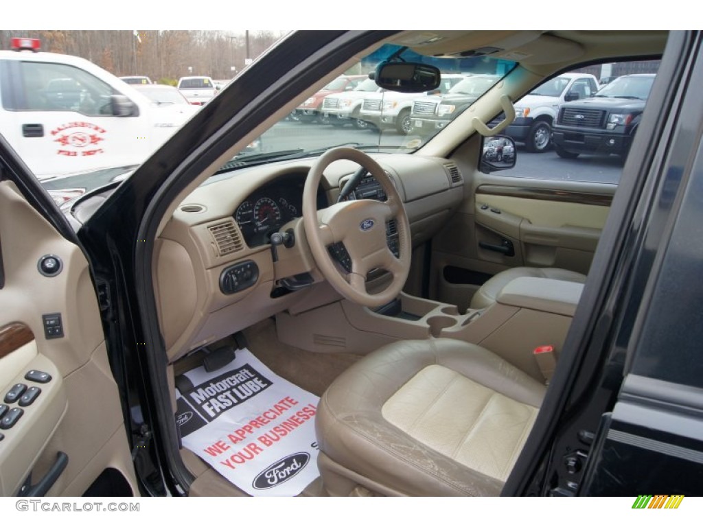 Medium Parchment Interior 2002 Ford Explorer Eddie Bauer Photo #77359724