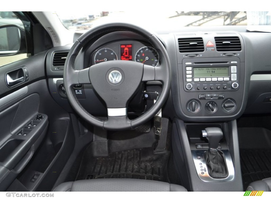 2009 Volkswagen Jetta TDI SportWagen Anthracite Dashboard Photo #77361114