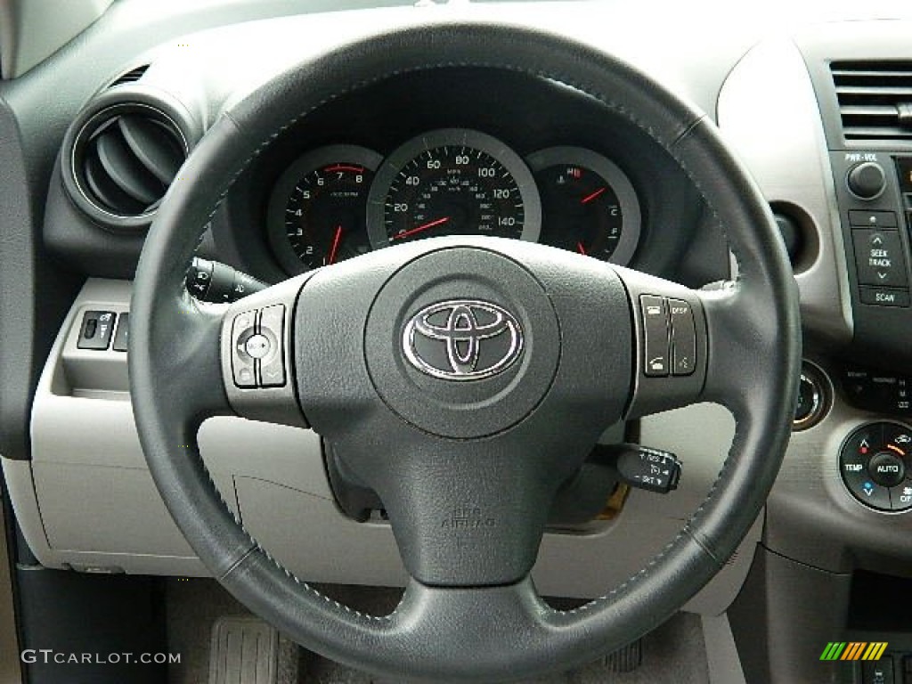 2009 Toyota RAV4 V6 Ash Gray Steering Wheel Photo #77363139