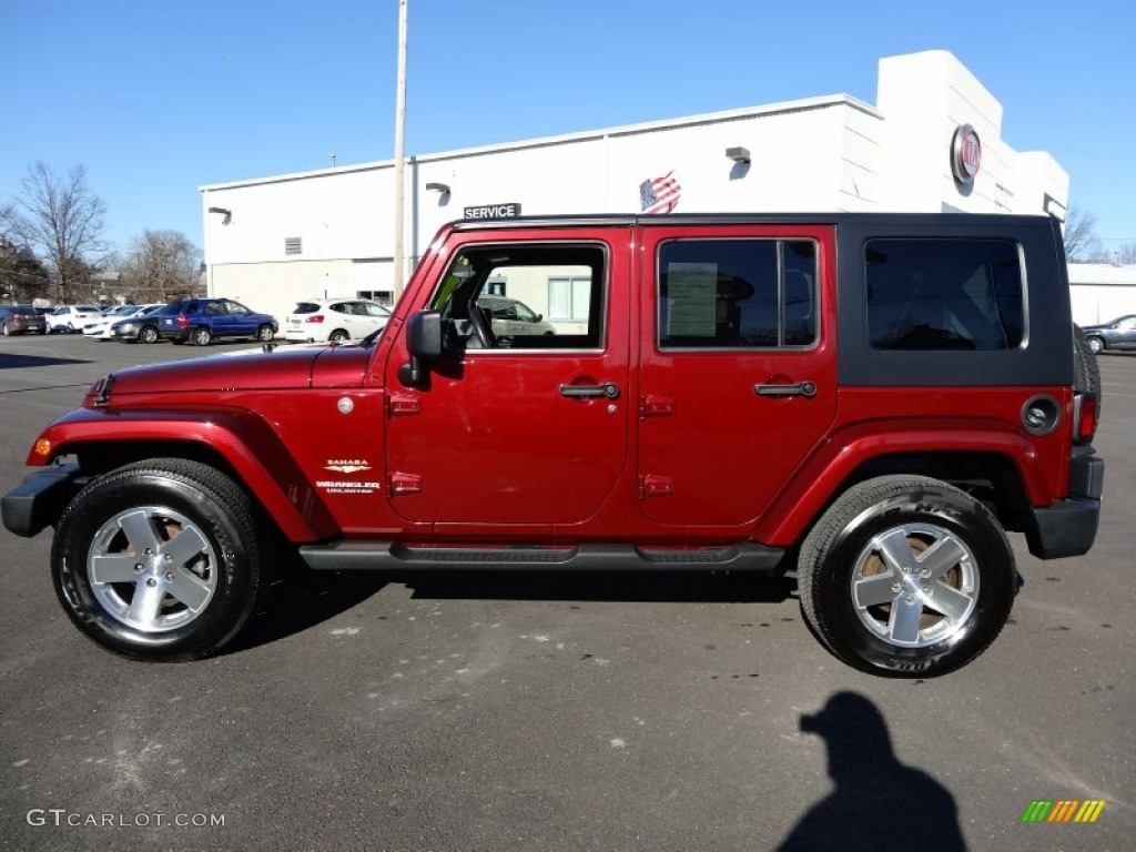 Red Rock Crystal Pearl 2008 Jeep Wrangler Unlimited Sahara 4x4 Exterior Photo #77363976