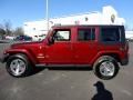 Red Rock Crystal Pearl 2008 Jeep Wrangler Unlimited Sahara 4x4 Exterior