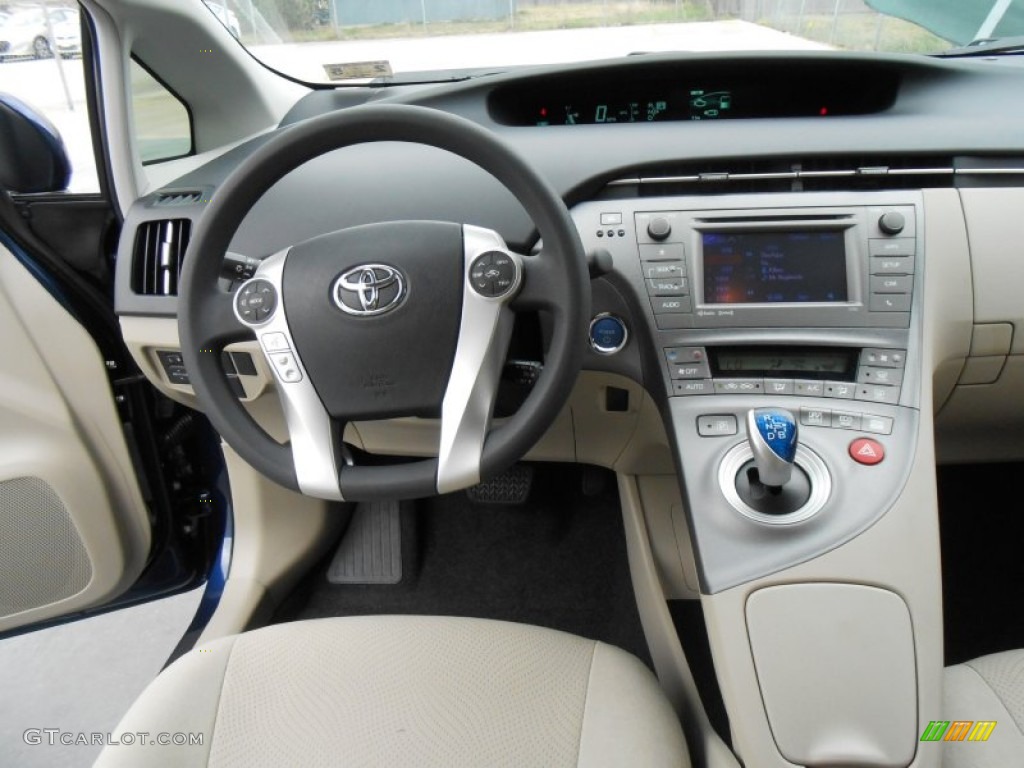 2013 Toyota Prius Three Hybrid Bisque Dashboard Photo #77364024