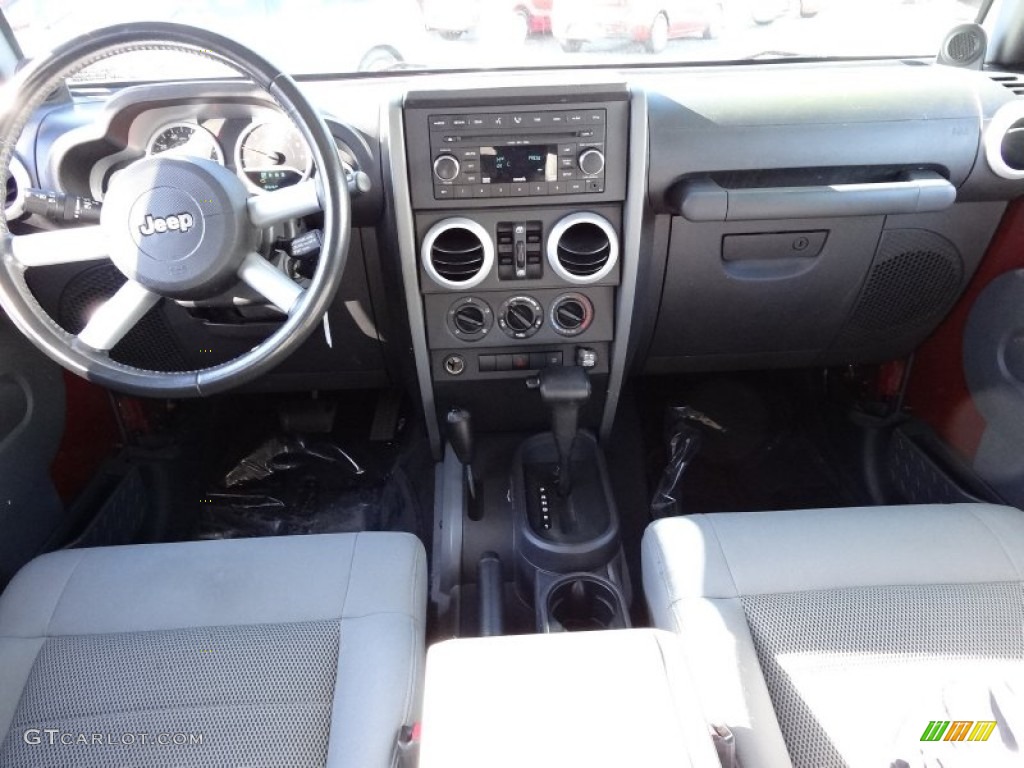 2008 Jeep Wrangler Unlimited Sahara 4x4 Dark Slate Gray/Med Slate Gray Dashboard Photo #77364199