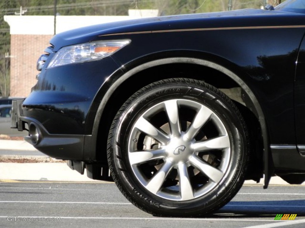 2004 FX 45 AWD - Black Obsidian / Brick/Black photo #10