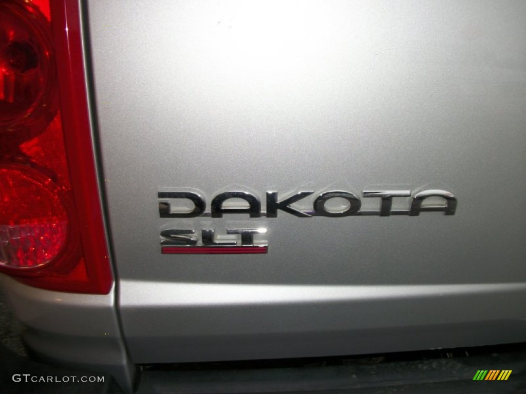 2005 Dakota SLT Club Cab 4x4 - Bright Silver Metallic / Medium Slate Gray photo #13