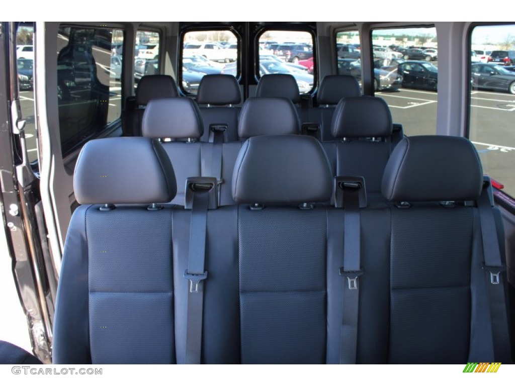 Black Leatherette Interior 2013 Mercedes-Benz Sprinter 2500 High Roof Passenger Van Photo #77367543