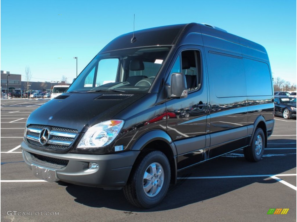 2013 Sprinter 2500 High Roof Passenger Van - Jet Black / Black Leatherette photo #1