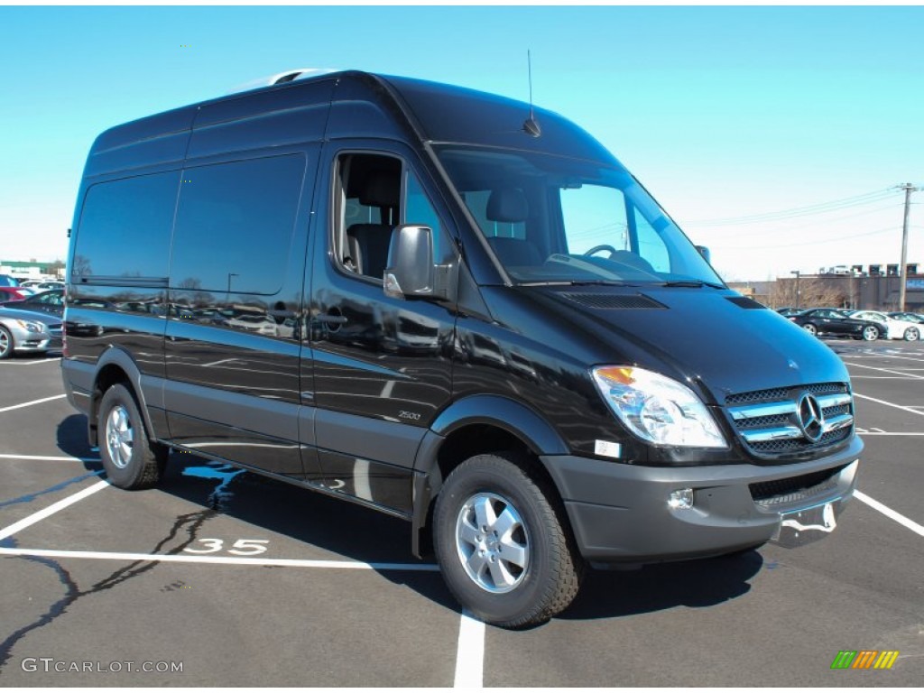 Jet Black 2013 Mercedes-Benz Sprinter 2500 High Roof Passenger Van Exterior Photo #77367813