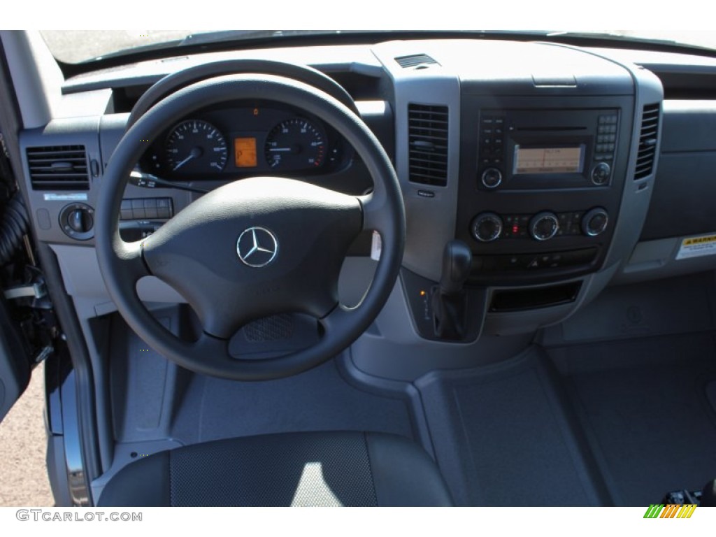 2013 Mercedes-Benz Sprinter 2500 High Roof Passenger Van Black Leatherette Dashboard Photo #77367969