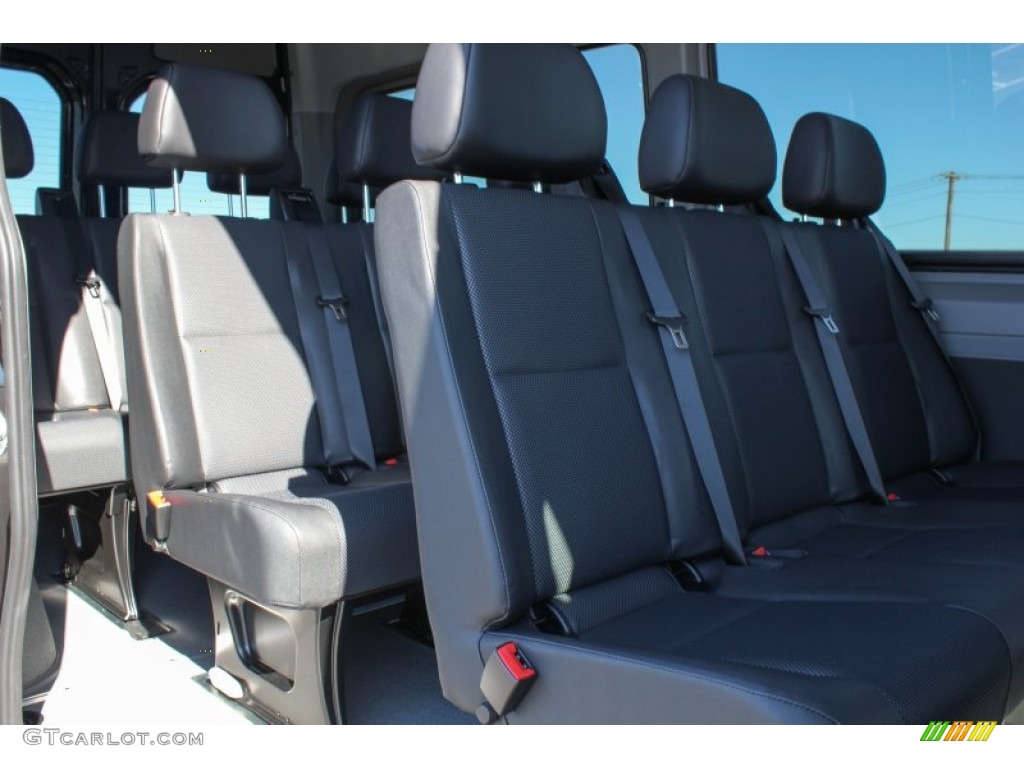 Black Leatherette Interior 2013 Mercedes-Benz Sprinter 2500 High Roof Passenger Van Photo #77368013