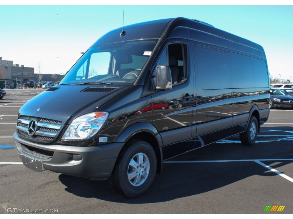 2013 Sprinter 2500 High Roof Passenger Van - Jet Black / Lima Black Fabric photo #1