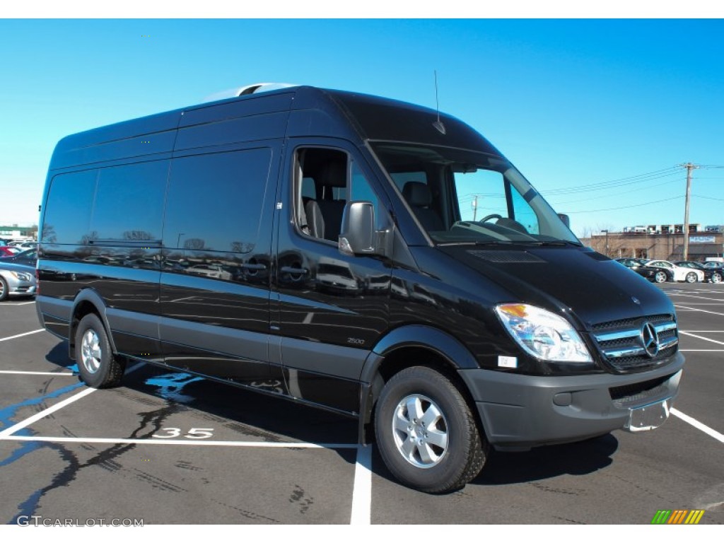 Jet Black 2013 Mercedes-Benz Sprinter 2500 High Roof Passenger Van Exterior Photo #77368260