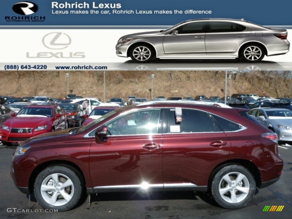 2013 RX 350 AWD - Claret Red Mica / Parchment/Espresso Birds Eye Maple photo #1