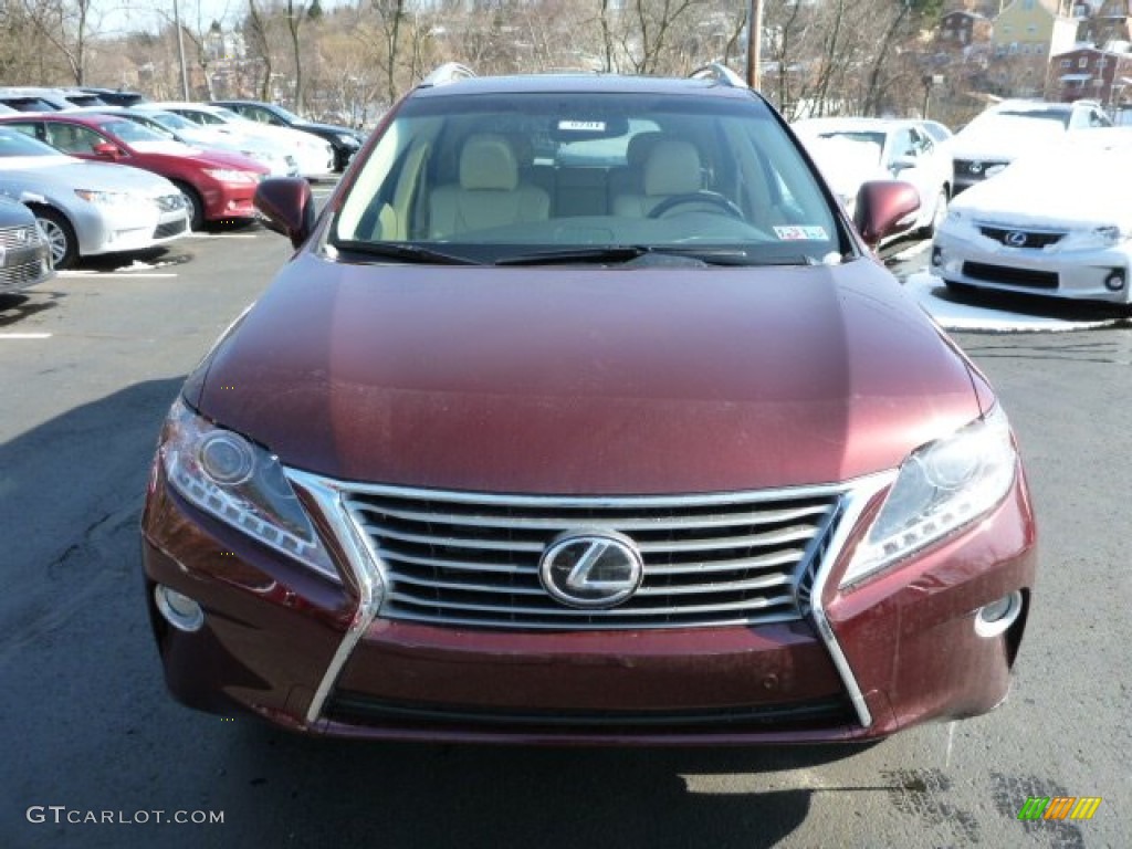 2013 RX 350 AWD - Claret Red Mica / Parchment/Espresso Birds Eye Maple photo #7