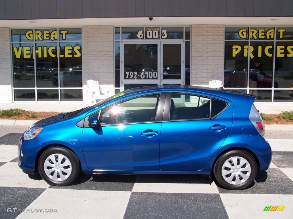 2012 Prius c Hybrid Two - Blue Streak Metallic / Light Blue Gray/Black photo #1