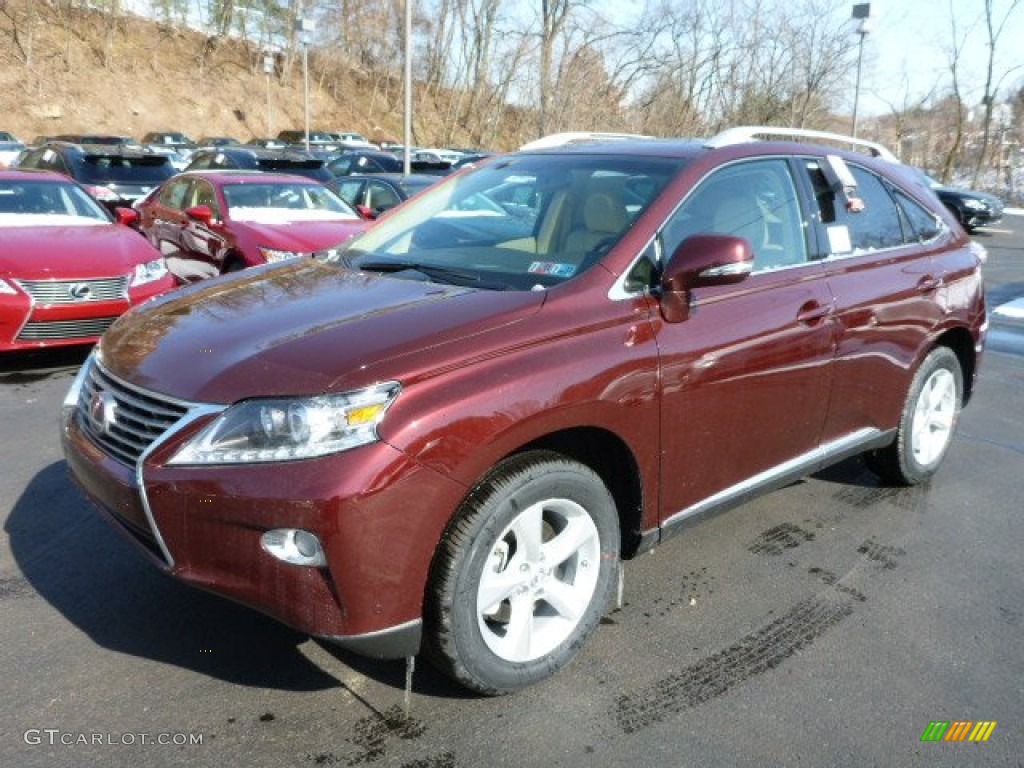 2013 RX 350 AWD - Claret Red Mica / Parchment/Espresso Birds Eye Maple photo #8