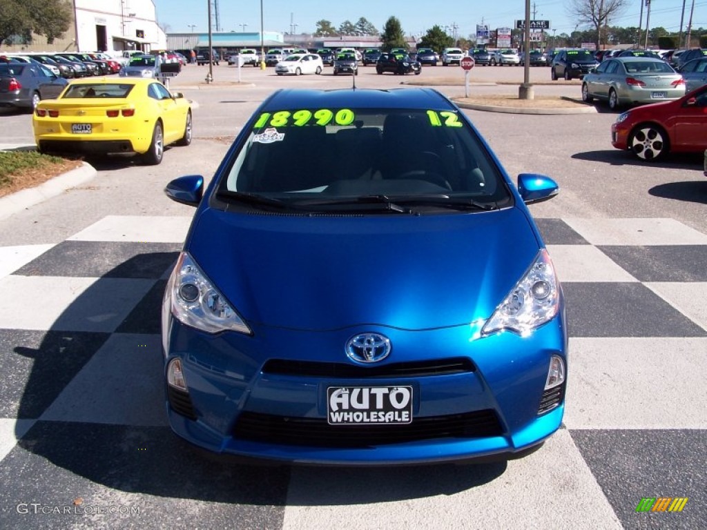 2012 Prius c Hybrid Two - Blue Streak Metallic / Light Blue Gray/Black photo #2