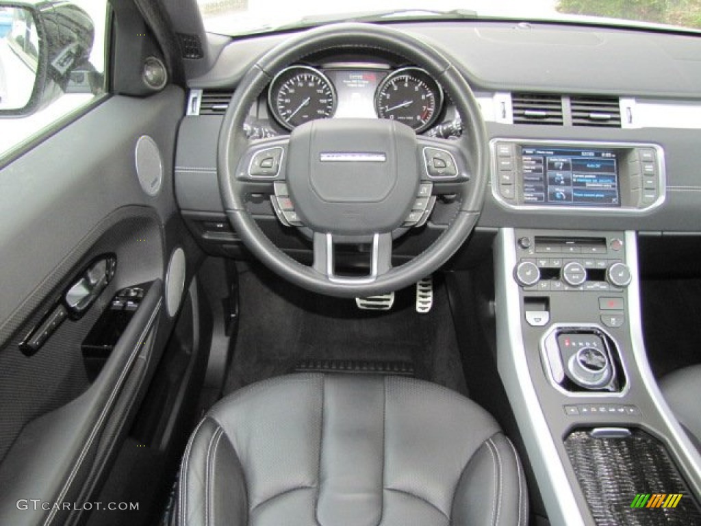 2012 Land Rover Range Rover Evoque Coupe Dynamic Dynamic Ebony/Cirrus Dashboard Photo #77369817