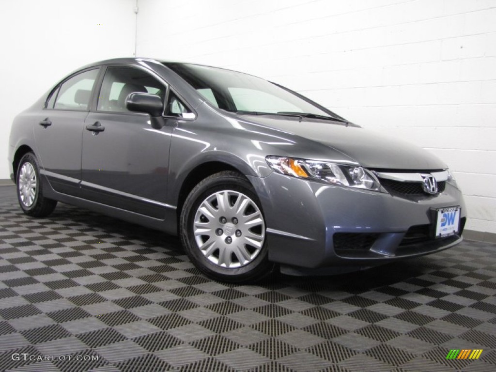 2010 Civic DX-VP Sedan - Polished Metal Metallic / Gray photo #1