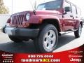 2013 Deep Cherry Red Crystal Pearl Jeep Wrangler Unlimited Sahara 4x4  photo #1