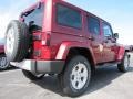 2013 Deep Cherry Red Crystal Pearl Jeep Wrangler Unlimited Sahara 4x4  photo #3