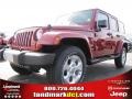 2013 Deep Cherry Red Crystal Pearl Jeep Wrangler Unlimited Sahara 4x4  photo #1