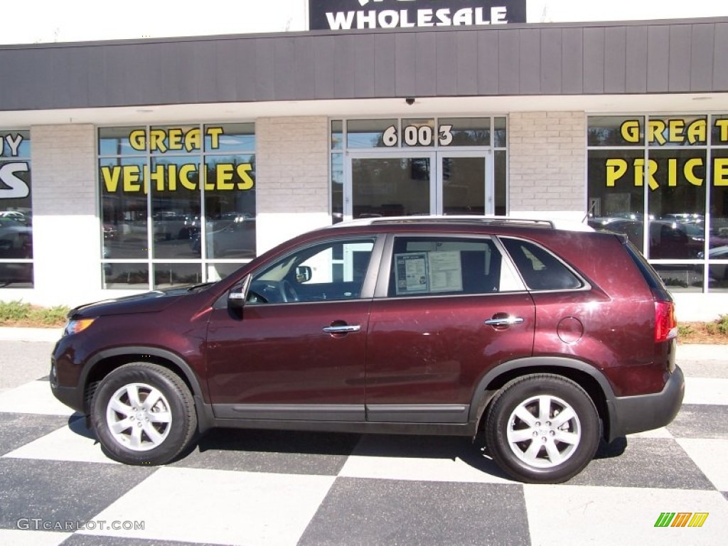 2012 Sorento LX - Dark Cherry / Gray photo #1