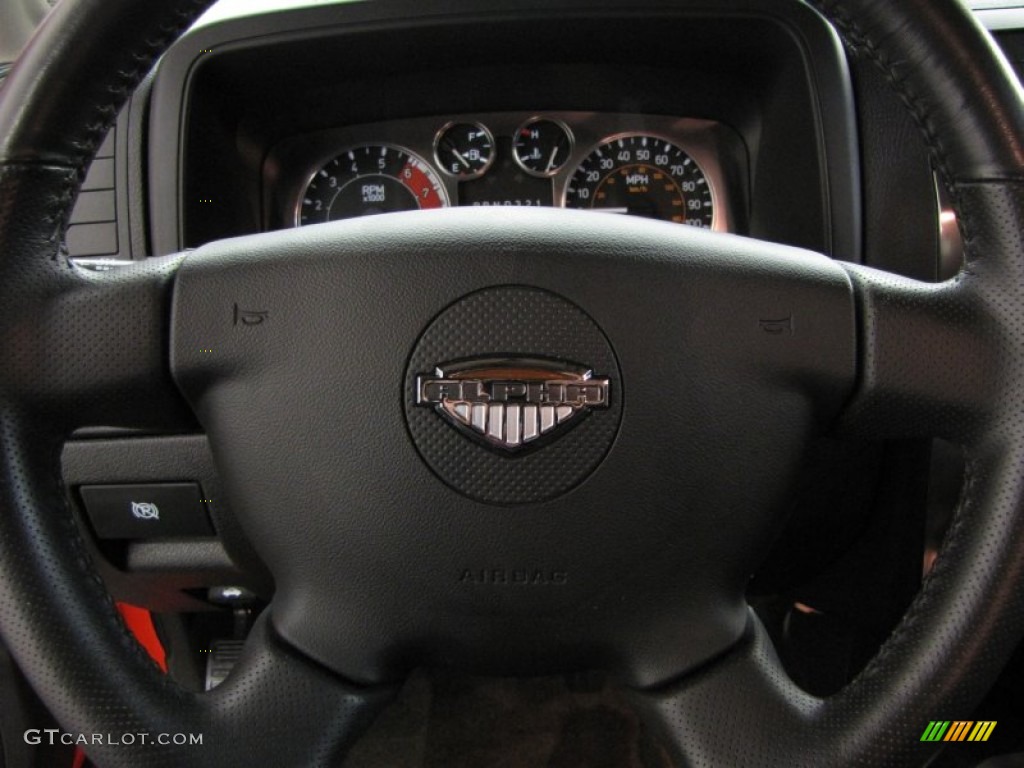 2008 Hummer H3 Alpha Ebony Black/Pewter Steering Wheel Photo #77371870
