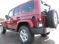 2013 Deep Cherry Red Crystal Pearl Jeep Wrangler Unlimited Sahara 4x4  photo #2