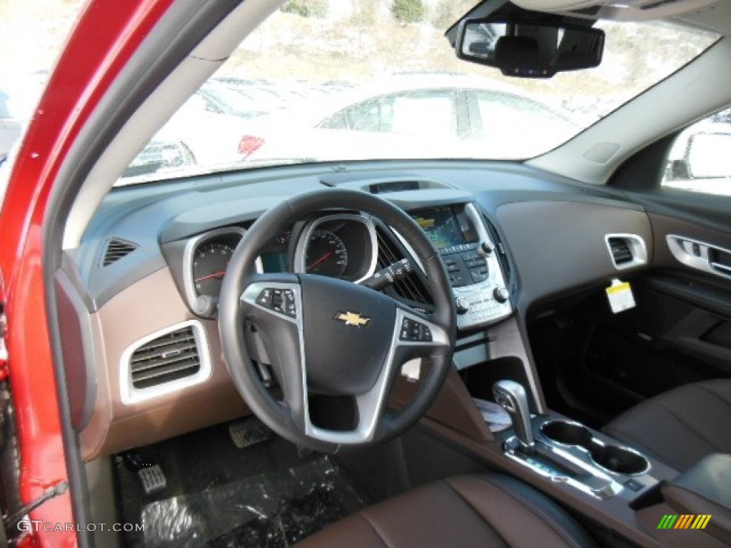 Brownstone/Jet Black Interior 2013 Chevrolet Equinox LTZ AWD Photo #77372337