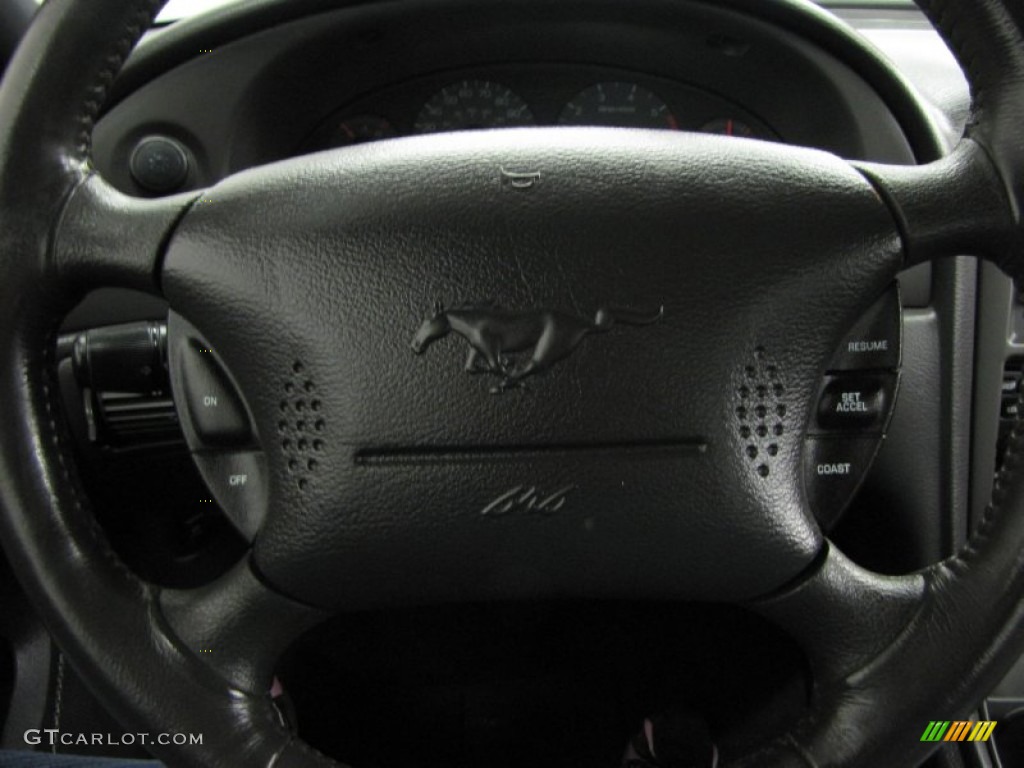 2001 Mustang V6 Coupe - Black / Dark Charcoal photo #13