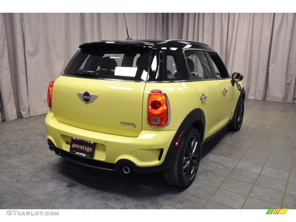 2012 Cooper S Countryman All4 AWD - Bright Yellow / Carbon Black Lounge Leather photo #14