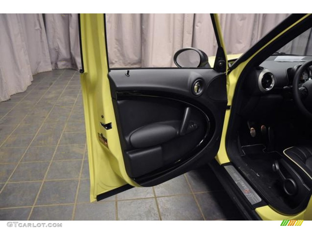 2012 Cooper S Countryman All4 AWD - Bright Yellow / Carbon Black Lounge Leather photo #23