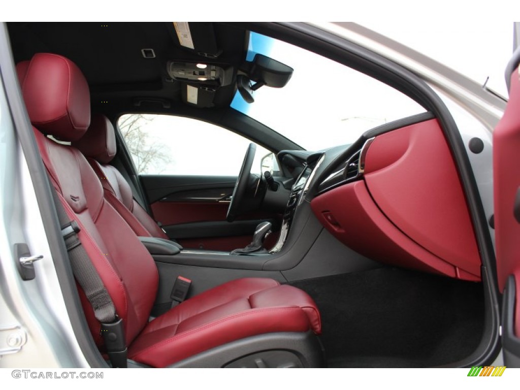 Morello Red/Jet Black Accents Interior 2013 Cadillac ATS 2.0L Turbo Performance Photo #77375516