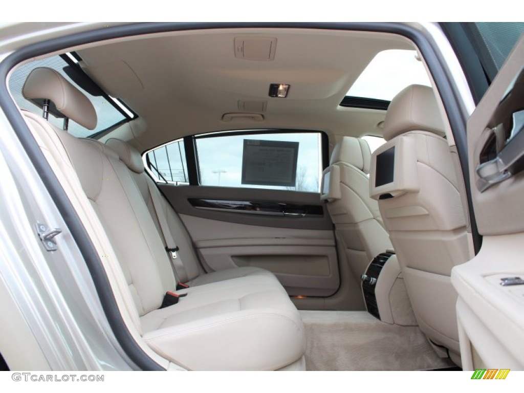 Oyster Nappa Leather Interior 2010 BMW 7 Series 750Li Sedan Photo #77376192