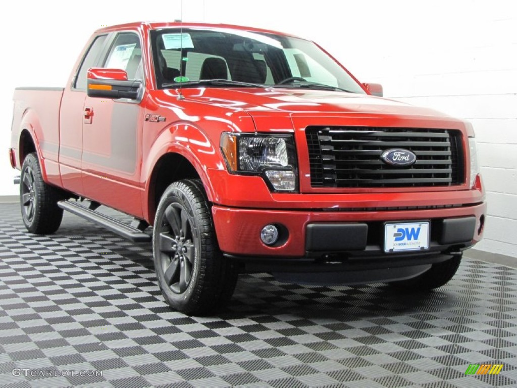2012 F150 FX4 SuperCab 4x4 - Red Candy Metallic / FX Sport Appearance Black/Red photo #1
