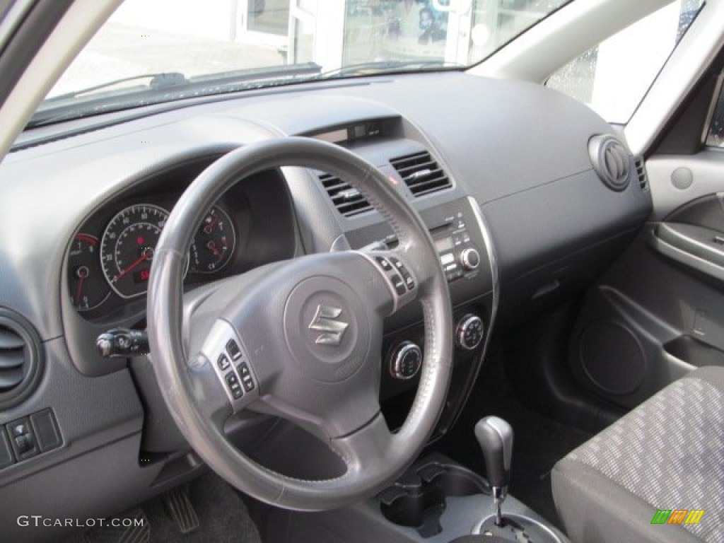 2008 Suzuki SX4 Crossover AWD Black Dashboard Photo #77376624