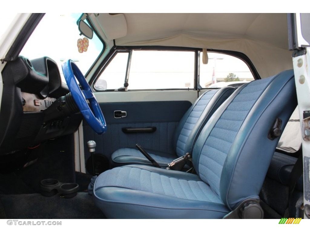 Blue Interior 1978 Volkswagen Beetle Convertible Photo #77376825