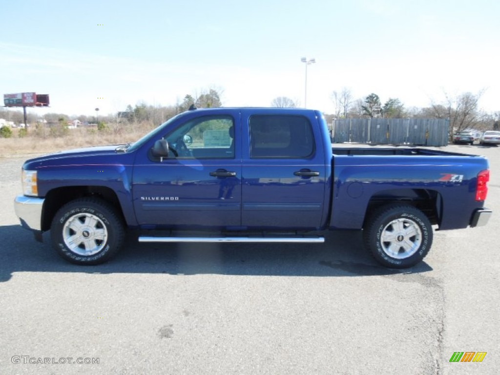 2013 Silverado 1500 LT Crew Cab 4x4 - Blue Topaz Metallic / Ebony photo #3