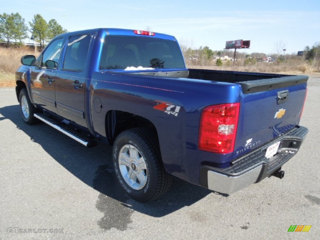 2013 Silverado 1500 LT Crew Cab 4x4 - Blue Topaz Metallic / Ebony photo #4