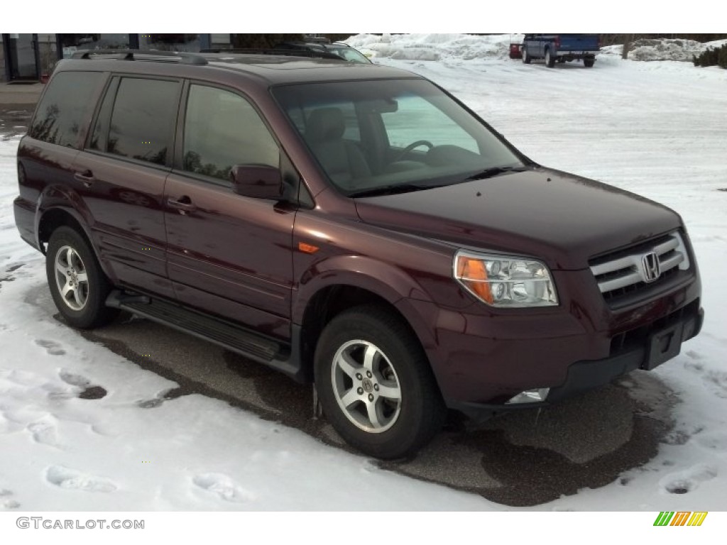 Dark Cherry Pearl 2008 Honda Pilot EX-L 4WD Exterior Photo #77377912