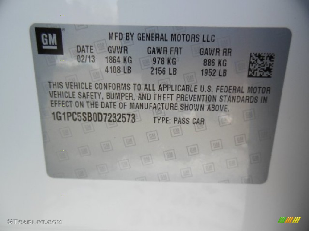 2013 Cruze LT - Summit White / Jet Black photo #20