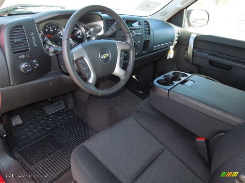 Ebony Interior 2013 Chevrolet Silverado 1500 LT Crew Cab Photo #77378694
