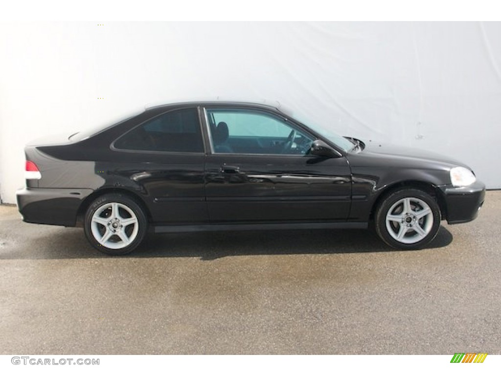 Flamenco Black Pearl 1999 Honda Civic EX Coupe Exterior Photo #77379120