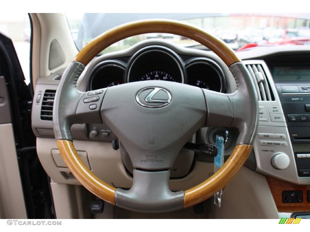 2009 Lexus RX 350 AWD Parchment Steering Wheel Photo #77380812