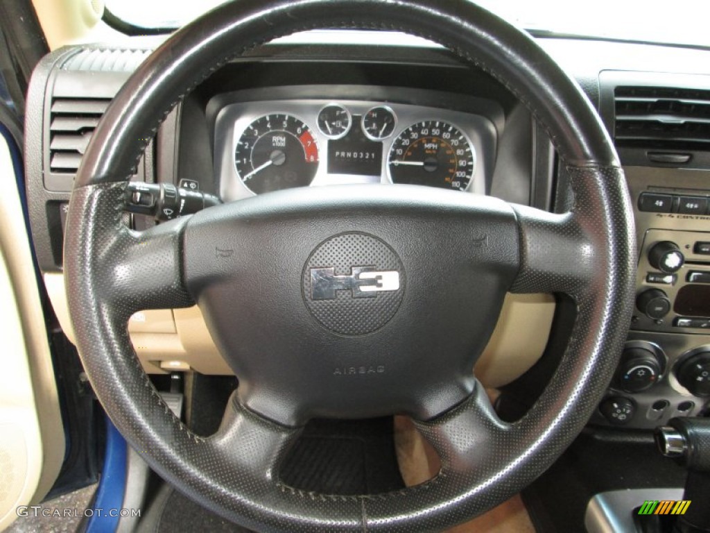 2006 Hummer H3 Standard H3 Model Light Cashmere Beige Steering Wheel Photo #77381493