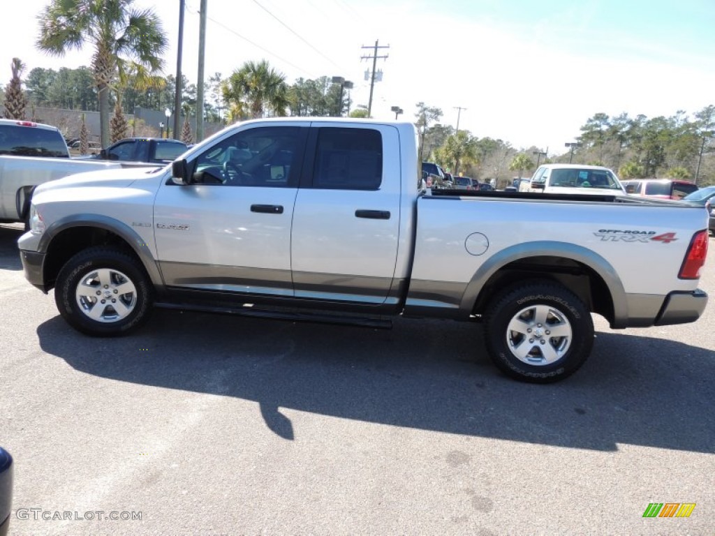 2010 Ram 1500 TRX4 Quad Cab 4x4 - Bright Silver Metallic / Dark Slate/Medium Graystone photo #2